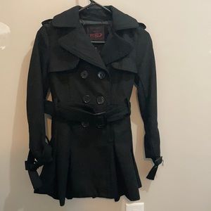 Girls belted pea coat